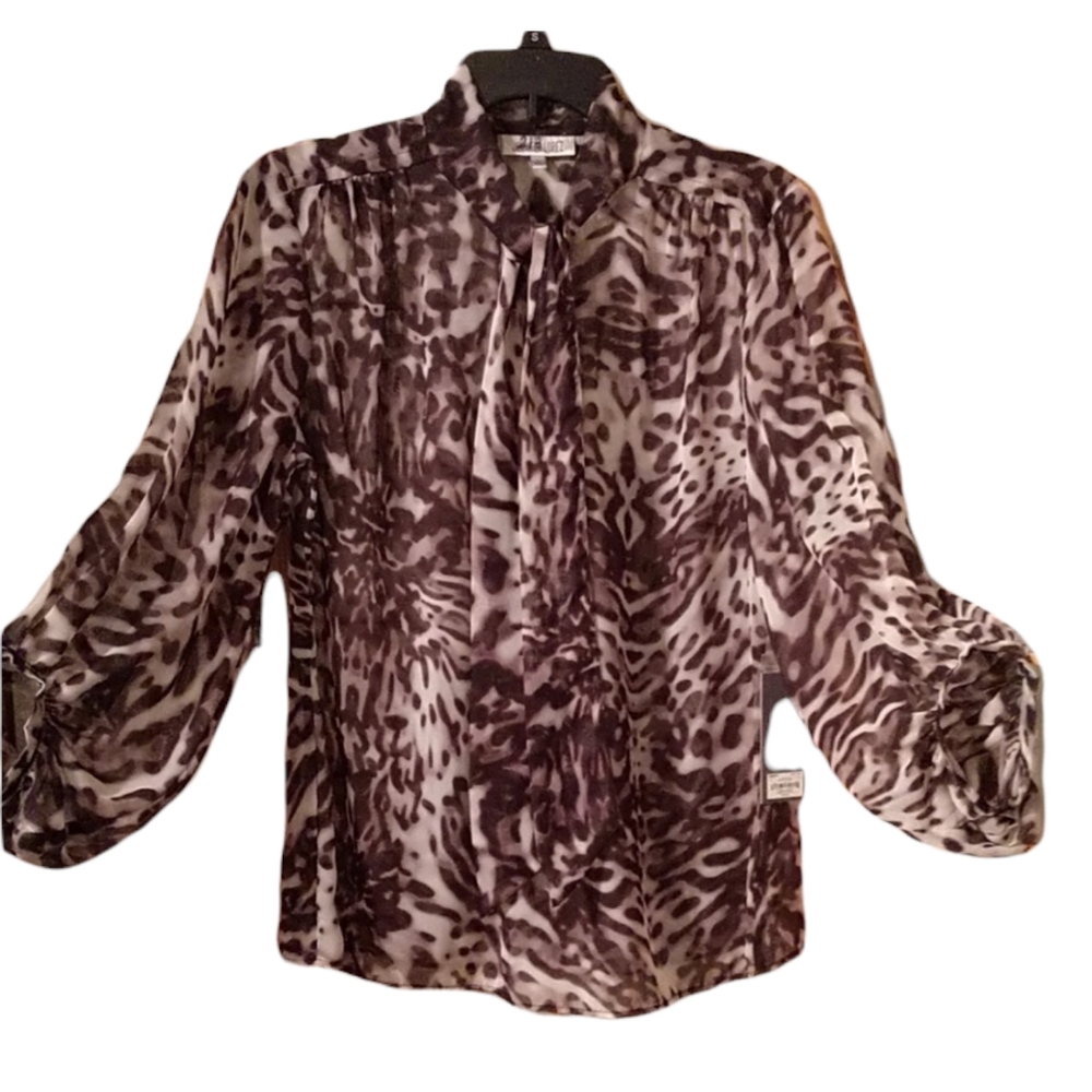 New Jennifer Lopez Animal Print Top sz Large